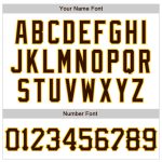 Custom Name and Number Baseball Jersey - Personalized 3D Pattern Design in White, Brown, and Gold - Authentic Team Apparel