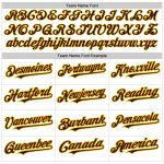 Custom Name and Number Baseball Jersey - Personalized 3D Pattern Design in White, Brown, and Gold - Authentic Team Apparel