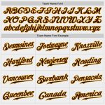 Custom Authentic Baseball Jersey with Personalized Name and Number - White Brown Gold Design Personalized White Brown-Gold