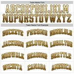 Personalized Custom Name Number Drift Fashion Baseball Jersey - White Brown Gold Authentic Team Jersey Personalized White