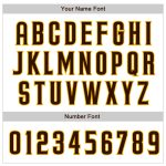 Custom Personalized Baseball Jersey with Name and Number - White Brown-Gold Authentic Raglan Sleeves Personalized White Brown-Gold