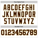 Custom Team Long Sleeve Performance T-Shirt with Personalized Name & Number - White Brown-Gold Personalized White Brown-Gold
