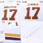 Custom Name and Number Personalized White Brown-Gold Football Jersey - Authentic Mesh Team Apparel Personalized White Brown-Gold