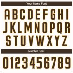 Custom Personalized Team T-Shirt with Name and Number - White Brown Gold Performance Tee Personalized White Brown-Gold Performance