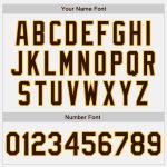 Custom Name and Number Unisex Softball Jersey - Personalized White Brown-Gold Two-Button Design Personalized White Brown-Gold