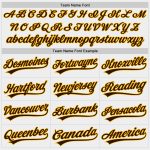 Custom Unisex Softball Jersey in White Brown Gold - Two-Button Design, Personalized Sports Apparel Personalized White Brown-Gold
