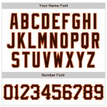 Custom Name and Number Authentic Baseball Jersey - Personalized 3D Pattern Design in White Brown and Orange Personalized