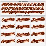 Custom Name and Number Authentic Baseball Jersey - Personalized White Brown-Orange Sleeveless Design Personalized White Brown-Orange