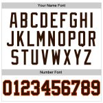 Custom Team Basketball Jersey with Personalized Name & Number - White Brown-Orange Authentic Throwback Personalized White