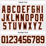 Custom Name and Number Personalized Hockey Jersey in White Brown-Orange Lace Design - Team Apparel Personalized White Brown-Orange