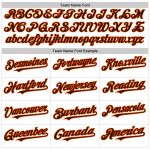 Custom Name and Number Personalized White Brown-Orange Line Baseball Jersey - Authentic Team Apparel Personalized White Brown-Orange