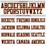 Personalized Authentic Football Jersey - White Brown Orange Mesh Design Personalized White Brown-Orange Mesh Authentic Football