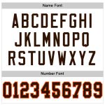 Custom Authentic Football Jersey with Personalized Name and Number - White Brown-Orange Mesh Design Personalized White Brown-Orange