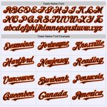 Custom Personalized Baseball Jersey with Team Name and Number - White Brown-Orange Mesh Authentic Throwback Style Personalized