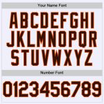 Custom Personalized Baseball Jersey with Team Name and Number - White Brown-Orange Mesh Authentic Throwback Style Personalized