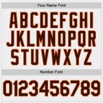 Custom Name Number Unisex Softball Jersey Personalized White Brown Orange Two-Button Design Personalized White Brown-Orange