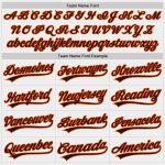 Custom Name Number Unisex Softball Jersey Personalized White Brown Orange Two-Button Design Personalized White Brown-Orange