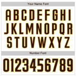 Personalized Authentic Baseball Jersey - White Brown Pinstripe with Brown-Gold Design Personalized White Brown Pinstripe