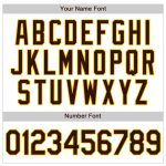 Custom Personalized Brown-Gold Pinstripe Baseball Jersey with Your Name and Number - Authentic Team Gear Personalized White