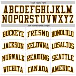 Personalized Brown-Gold Pinstripe Basketball Jersey - Authentic White Brown Design Personalized White Brown Pinstripe Brown-Gold