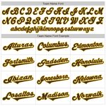 Custom Authentic Throwback Baseball Jersey Shirt - Personalized White Brown Pinstripe with Gold - Custom Name and Number