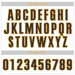 Custom Name Number Baseball Jersey - Personalized Brown Gold White Pinstripe Team Gear Personalized White Brown Pinstripe