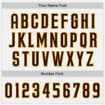 Custom Varsity Letterman Jacket for Team - Personalized Brown-Gold Full-Snap Bomber with Name and Number - White Brown Pinstripe