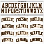 Custom Personalized Basketball Jersey - White Brown Pinstripe with Team Name and Number - Authentic Old Gold Design Personalized