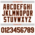 Personalized Brown-Orange Pinstripe Baseball Jersey - Authentic White Brown Design Personalized White Brown Pinstripe Brown-Orange