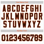 Custom Name Number Personalized Brown-Orange Pinstripe Baseball Jersey - Authentic Team Apparel Personalized White Brown
