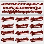 Custom Name and Number Personalized Brown-Red Pinstripe Baseball Jersey - Authentic Team Jersey Personalized White Brown