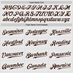 Custom Name Number Baseball Jersey, Personalized White Brown Red Pinstripe Authentic Raglan Sleeves Personalized White Brown