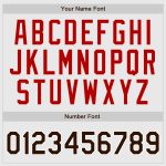 Custom Name Number Baseball Jersey, Personalized White Brown Red Pinstripe Authentic Raglan Sleeves Personalized White Brown