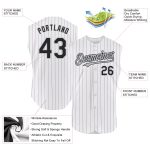 Custom Name and Number Personalized Baseball Jersey Gold Pinstripe White Brown Sleeveless Authentic Personalized White Brown