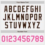 Custom Name Number Personalized Baseball Jersey - White Brown Pinstripe Pink Authentic Team Jersey Personalized White Brown