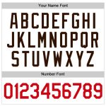 Custom Team Baseball Jersey - Personalized White & Brown Pinstripe with Red-Brown Name & Number Personalized White Brown