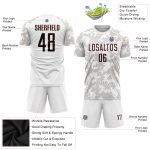 Custom Name Number Soccer Jersey Uniform - Personalized White Brown Sublimation Team Gear Personalized White Brown Sublimation