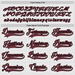 Custom Name and Number Hockey Jersey in White Burgundy-Black, Personalized Team Apparel Personalized White Burgundy-Black