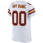 Custom Team Football Jersey with Personalized Name & Number - White Burgundy Gold Mesh Authentic Personalized White Burgundy-Gold