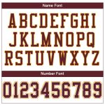Custom Team Football Jersey with Personalized Name & Number - White Burgundy Gold Mesh Authentic Personalized White Burgundy-Gold