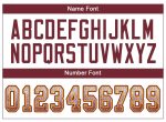 Custom Name and Number Personalized White Burgundy-Gold Mesh Football Jersey - Drift Fashion Team Jersey Personalized White