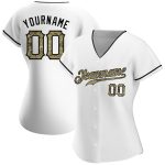 Custom Name Number Personalized White Camo Black Baseball Jersey - Authentic Team Apparel Personalized White Camo-Black Authentic