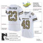 Custom Name and Number Authentic Football Jersey - Personalized White Camo Black Mesh Design Personalized White Camo-Black