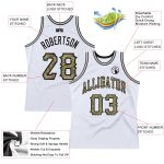 Custom Name and Number Personalized White Camo Gray Basketball Jersey | Authentic Throwback Style Personalized White Camo-Gray