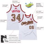 Custom Name Number Basketball Jersey Red Camo Authentic Personalization - White Throwback Style Personalized White Camo-Red