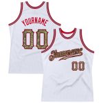 Custom Name Number Basketball Jersey Red Camo Authentic Personalization - White Throwback Style Personalized White Camo-Red