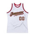 Custom Name Number Basketball Jersey Red Camo Authentic Personalization - White Throwback Style Personalized White Camo-Red