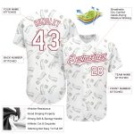 Personalized 3D White Cardinal Rabbit Baseball Jersey Custom Name & Number Authentic Team Jersey Personalized White Cardinal