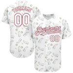 Personalized 3D White Cardinal Rabbit Baseball Jersey Custom Name & Number Authentic Team Jersey Personalized White Cardinal