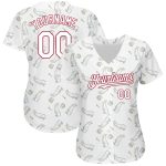 Personalized 3D White Cardinal Rabbit Baseball Jersey Custom Name & Number Authentic Team Jersey Personalized White Cardinal